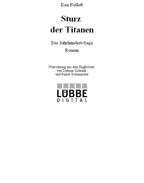 Sturz der Titanen: Die Jahrhundert-Saga. Roman